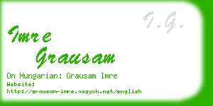 imre grausam business card